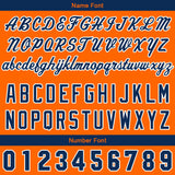 Custom Full Print Design Authentic Baseball Jersey navy-orange