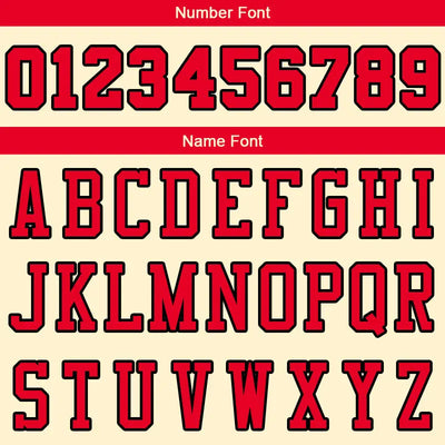 Custom Stitched Basketball Jersey for Men, Women And Kids Cream-Red-Black enthsush