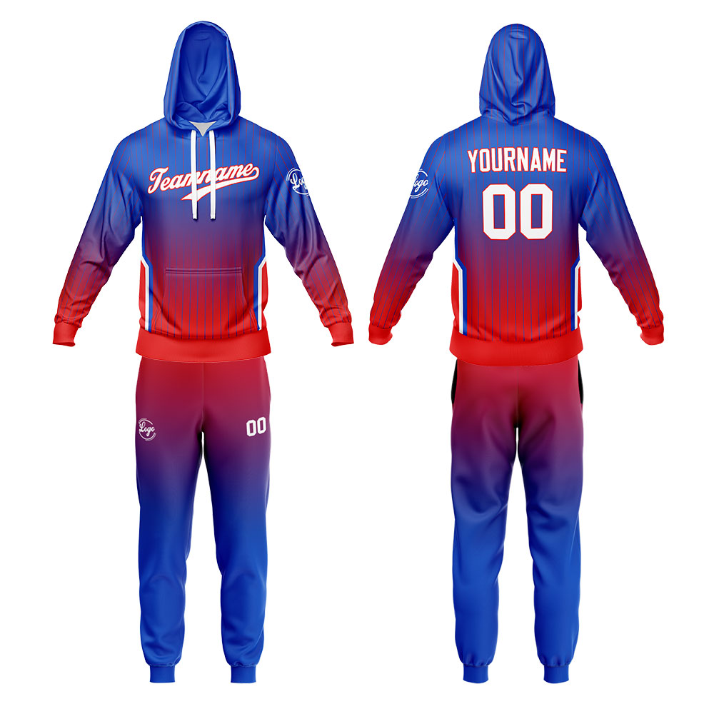 Custom Blue Red Sweatshirt Hoodie For Men Women Girl Boy Print Your Logo Name Number enthsush