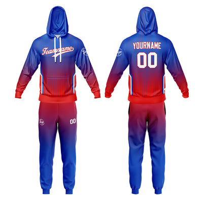 Custom Blue Red Sweatshirt Hoodie For Men Women Girl Boy Print Your Logo Name Number enthsush