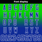 Custom Green Blue Reversible Gradient Football Jersey Personalized Football Shirts for Men Women  Printed Team Name Number Logo