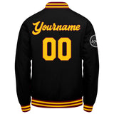 Custom Varsity Jacket Letterman jacket for Men, Women and Youth Crimson Black Yellow