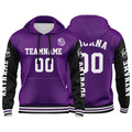Custom Purple Black Sweatshirt Hoodie For Men Women Girl Boy Print Your Logo Name Number enthsush