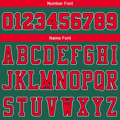 Custom Stitched Basketball Jersey for Men, Women And Kids Green-Red enthsush