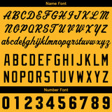Custom Full Print Design Authentic Baseball Jersey black-yellow