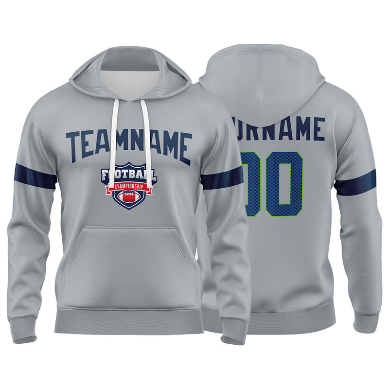 Custom Sweatshirt Hoodie For Man Woman Girl Boy Print Your Logo Name Number Gray