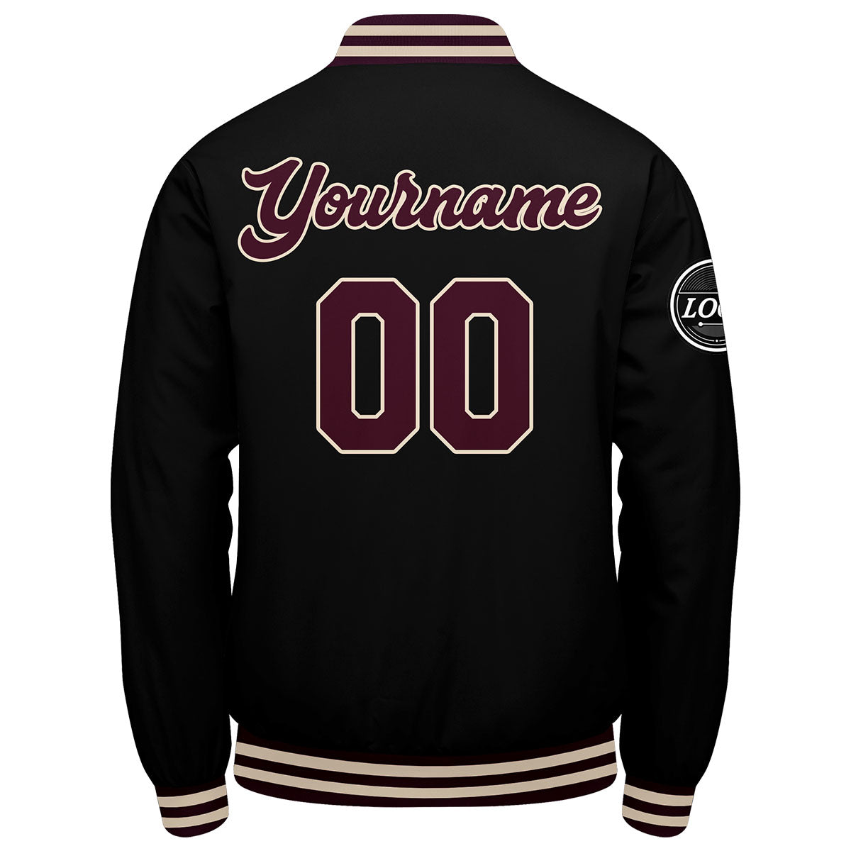 Custom Varsity Jacket Letterman jacket for Men, Women and Youth Marroon Black enthsush