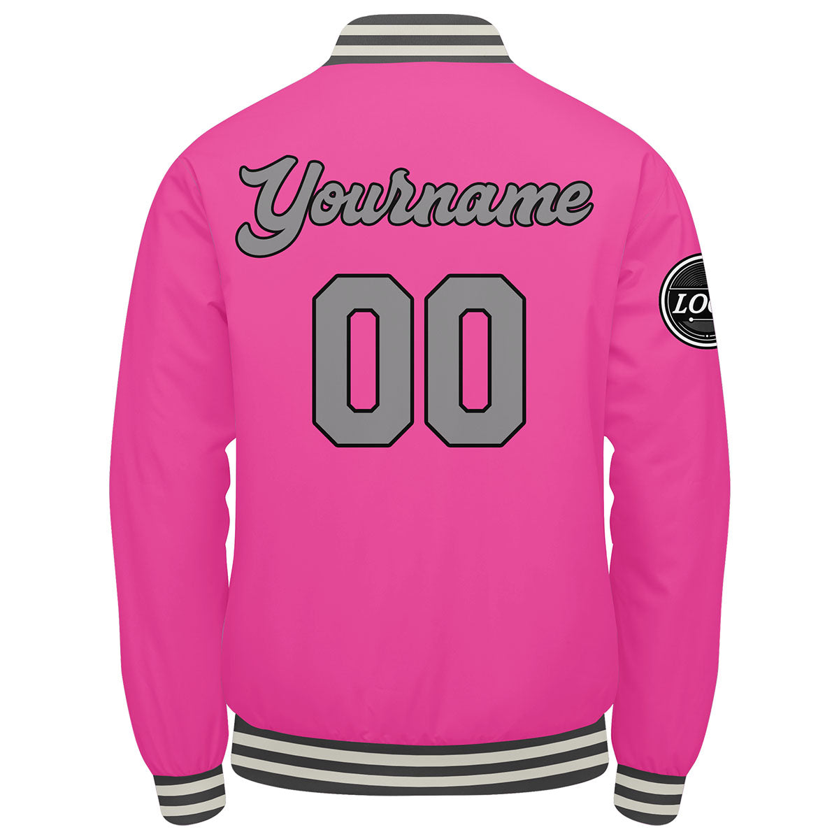 Custom Varsity Jacket Letterman jacket for Men, Women and Youth Pink enthsush