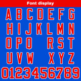 Custom Blue Red Reversible Gradient Football Jersey Personalized Football Shirts for Men Women  Printed Team Name Number Logo