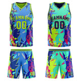 Custom Neon Green Reversible Basketball Suit for Adults and Kids Personalized Jersey