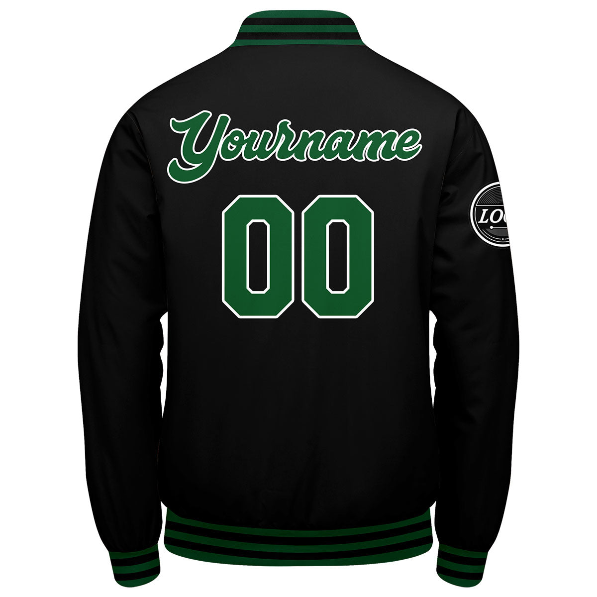 Custom Varsity Jacket Letterman jacket for Men, Women and Youth Green Black enthsush