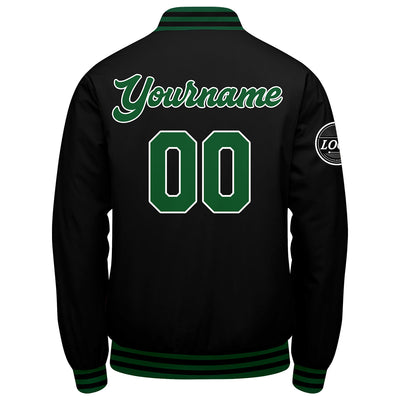Custom Varsity Jacket Letterman jacket for Men, Women and Youth Green Black enthsush