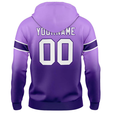 Custom Gradient Hoodie For Man Woman Girl Boy Print Your Logo Name Number Purple enthsush