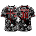 Custom Baseball Jersey Personalized Baseball Shirt for Men Women Kids Youth Teams Stitched and Print Grey&Red enthsush