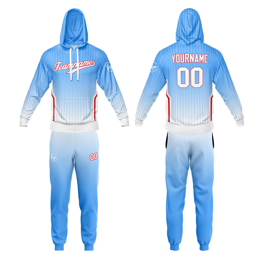 Custom Light Blue Sweatshirt Hoodie For Men Women Girl Boy Print Your Logo Name Number enthsush