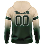 Custom Gradient Sweatshirt Hoodie For Man Woman Girl Boy Print Your Logo Name Number Khaki&Dark Green