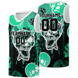 Custom basketball jersey for men and women. Stitched and printed name, number and logo Light Green