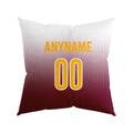 Custom Football Throw Pillow for Men Women Boy Gift Printed Your Personalized Name Number Burgundy&Yellow&Black enthsush