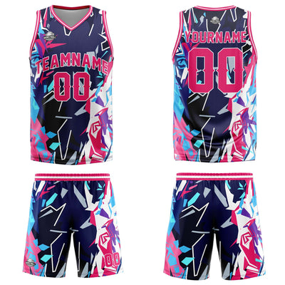 Custom Broken Red Basketball Jersey Uniform Suit Printed Your Logo Name Number enthsush
