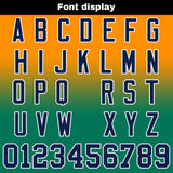 Custom Orange&Green Gradient Football Jersey Personalized Football Shirts for Men Women  Printed Team Name Number Logo