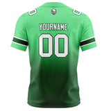 Custom Green Gradient Football Jersey Personalized Football Shirts for Men Women  Printed Team Name Number Logo