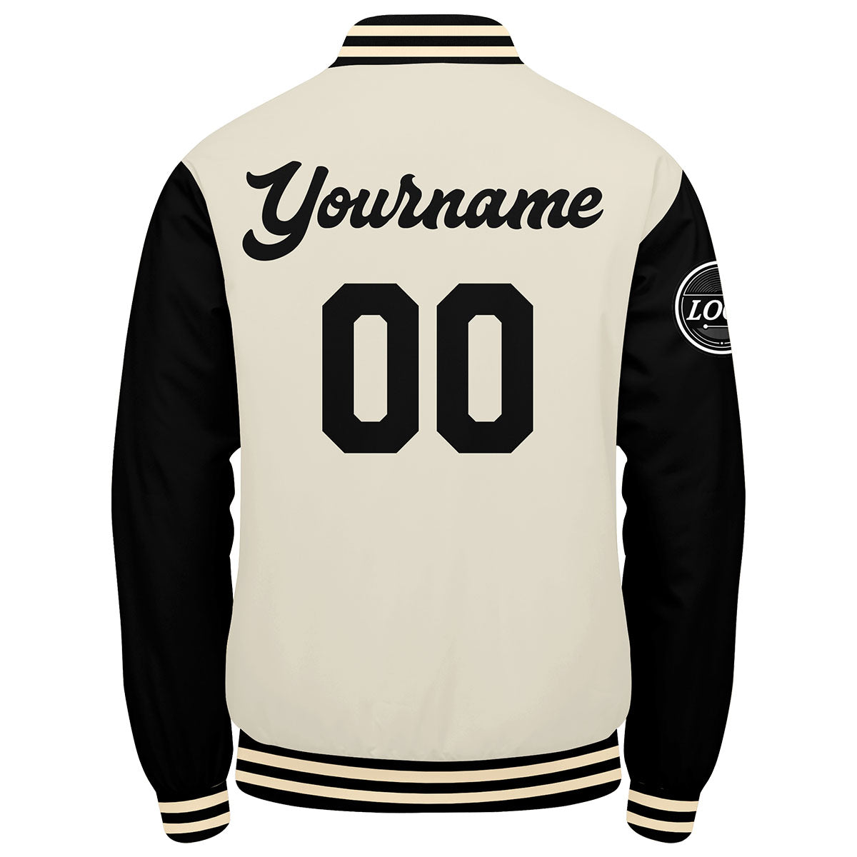 Custom Varsity Jacket Letterman jacket for Men, Women and Youth Black Cream enthsush