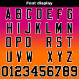 Custom Rose&Orange Gradient Football Jersey Personalized Football Shirts for Men Women  Printed Team Name Number Logo