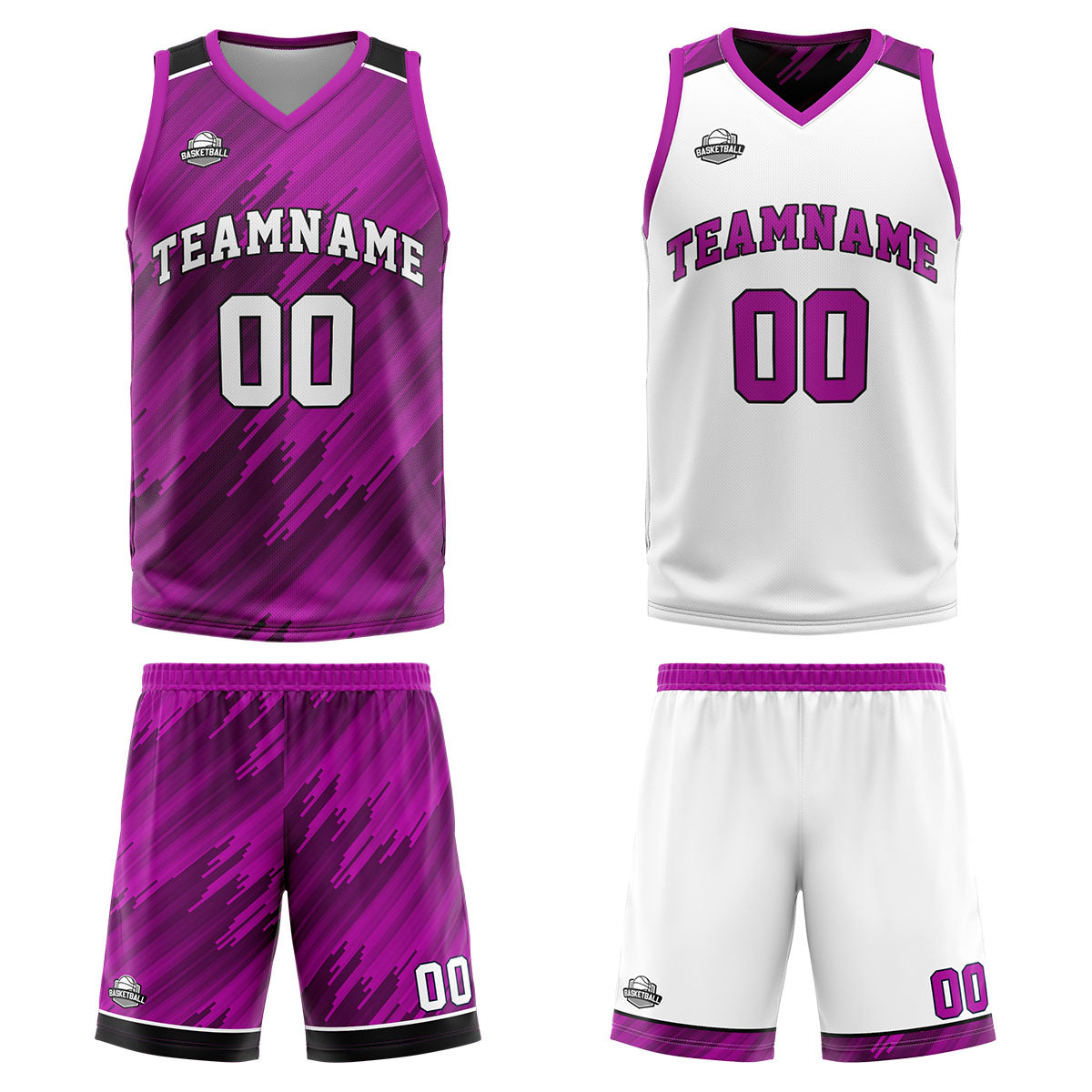 Custom Rose Reversible Basketball Suit for Adults and Kids Personalized Jersey enthsush