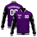 Custom Varsity Jacket Letterman jacket for Men, Women and Youth Purple Black enthsush