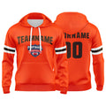 Custom Sweatshirt Hoodie For Man Woman Girl Boy Print Your Logo Name Number Orange enthsush