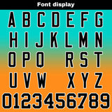 Custom Teal&Orange Gradient Football Jersey Personalized Football Shirts for Men Women  Printed Team Name Number Logo