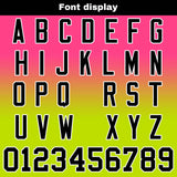 Custom Pink&Chartreuse Gradient Football Jersey Personalized Football Shirts for Men Women  Printed Team Name Number Logo