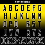 Custom Yellow&Black Gradient Football Jersey Personalized Football Shirts for Men Women  Printed Team Name Number Logo