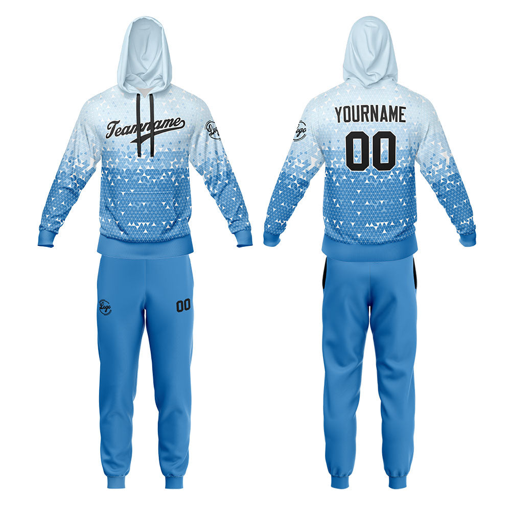 Custom Light Blue Sweatshirt Hoodie For Men Women Girl Boy Print Your Logo Name Number enthsush