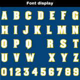 Custom Blue Yellow Reversible Football Jersey Personalized Gradient Football Shirts for Men Printed Team Name Number Logo