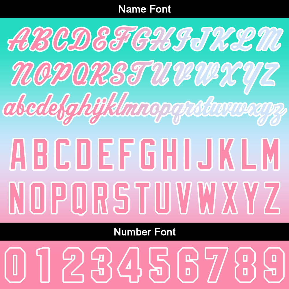 Custom Gradient Hoodie For Man Woman Girl Boy Print Your Logo Name Number Green Pale Pink enthsush