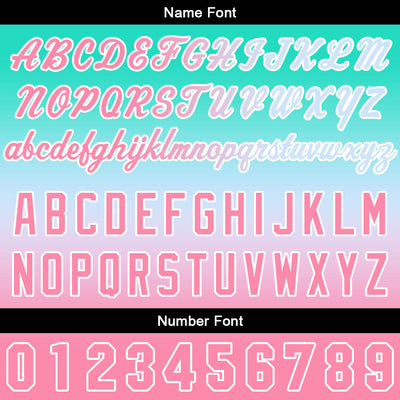 Custom Gradient Hoodie For Man Woman Girl Boy Print Your Logo Name Number Green Pale Pink enthsush