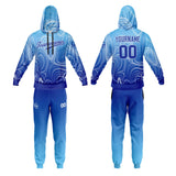 Custom Blue Sweatshirt Hoodie For Men Women Girl Boy Print Your Logo Name Number