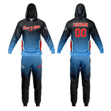 Custom Black Blue Sweatshirt Hoodie For Men Women Girl Boy Print Your Logo Name Number