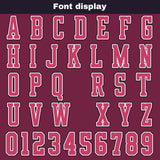 Custom Plum Red Basketball Jersey Uniform Suit Printed Your Logo Name Number