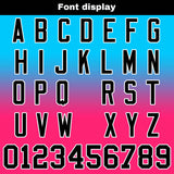 Custom Light Blue Pink Gradient Football Jersey Personalized Football Shirts for Men Women  Printed Team Name Number Logo