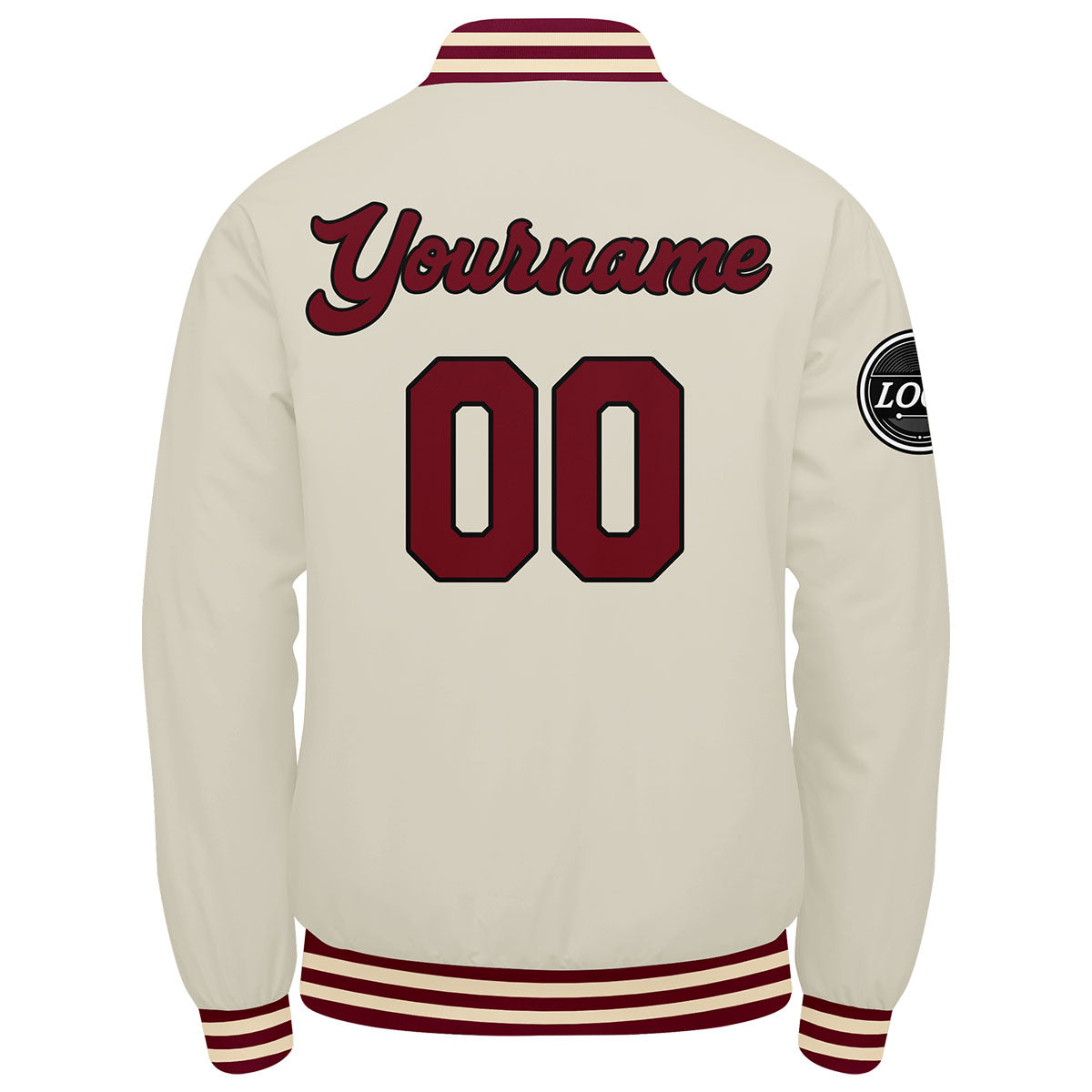 Custom Varsity Jacket Letterman jacket for Men, Women and Youth Crimson Cream enthsush