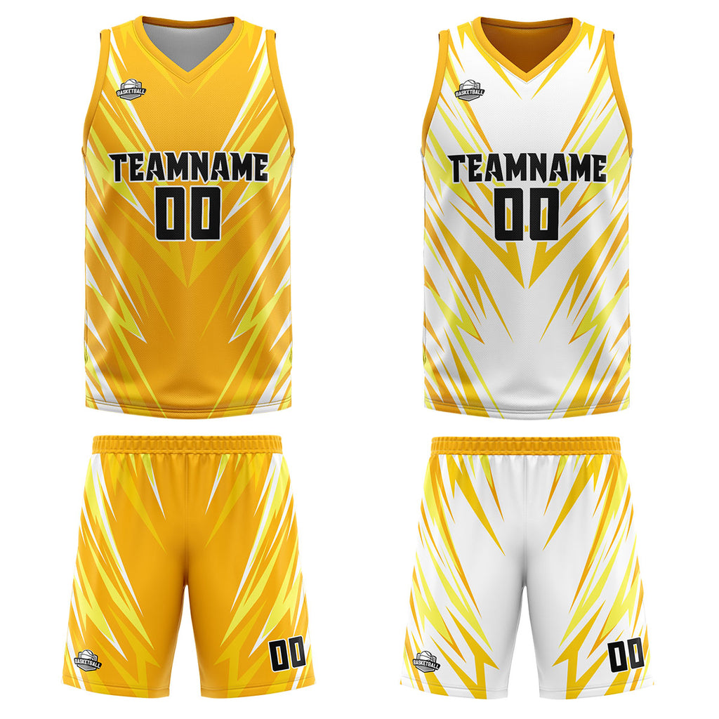 Custom Orange Reversible Basketball Suit for Adults and Kids Personalized Jersey enthsush