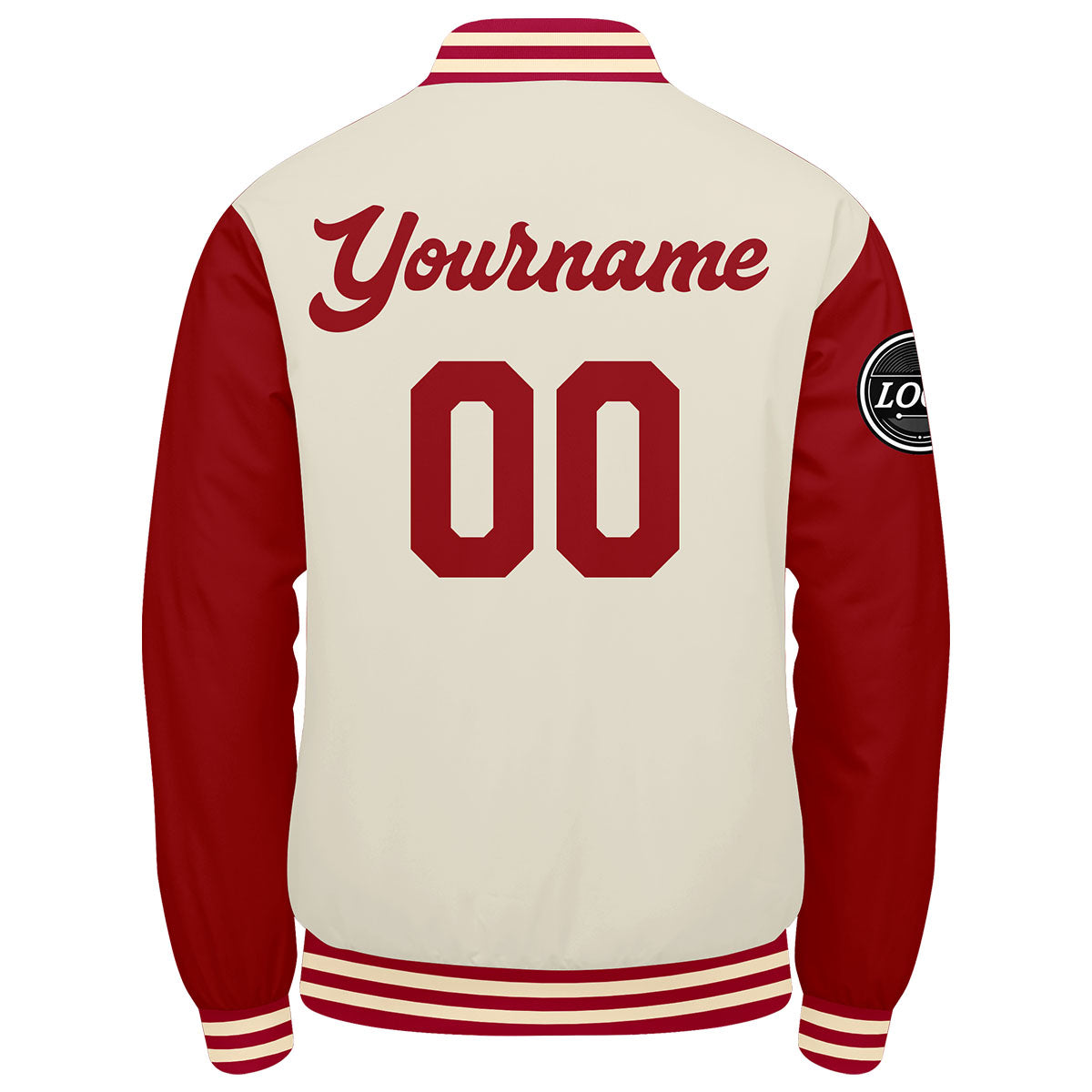 Custom Varsity Jacket Letterman jacket for Men, Women and Youth Red Cream enthsush