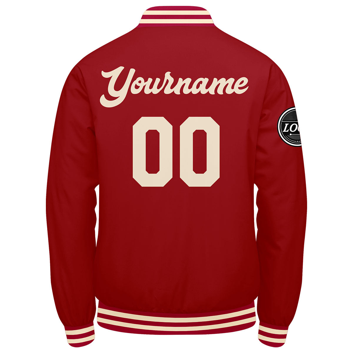 Custom Varsity Jacket Letterman jacket for Men, Women and Youth Red Cream enthsush