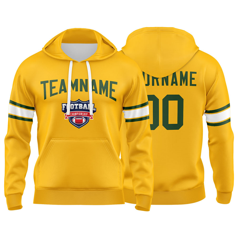 Custom Sweatshirt Hoodie For Man Woman Girl Boy Print Your Logo Name Number Gold enthsush