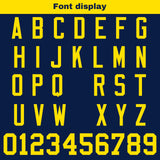 Custom Navy Yellow Reversible Gradient Football Jersey Personalized Football Shirts for Men Women  Printed Team Name Number Logo