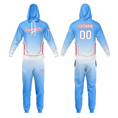 Custom Light Blue Sweatshirt Hoodie For Men Women Girl Boy Print Your Logo Name Number enthsush