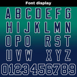 Custom Green Navy Reversible Gradient Football Jersey Personalized Football Shirts for Men Women  Printed Team Name Number Logo