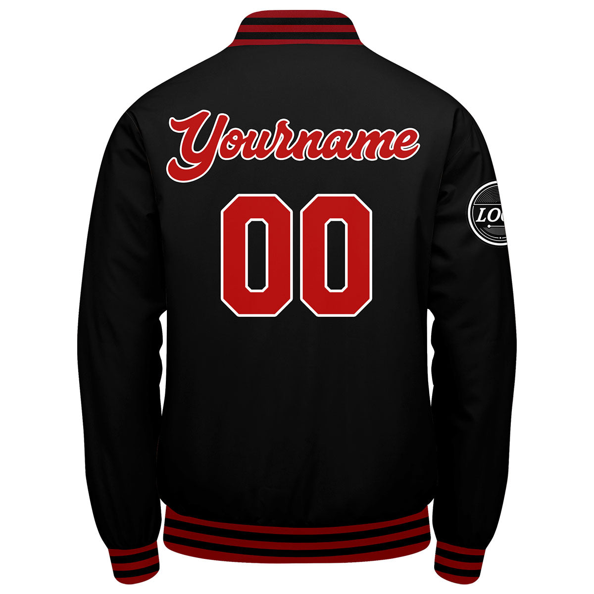 Custom Varsity Jacket Letterman jacket for Men, Women and Youth Red Black enthsush